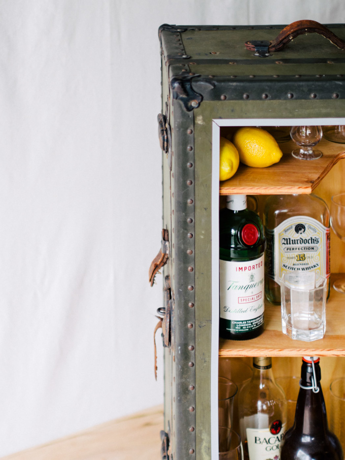 The Garage Fridge – Green Trunk Bar Cart